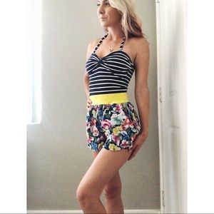 Striped & Floral Romper